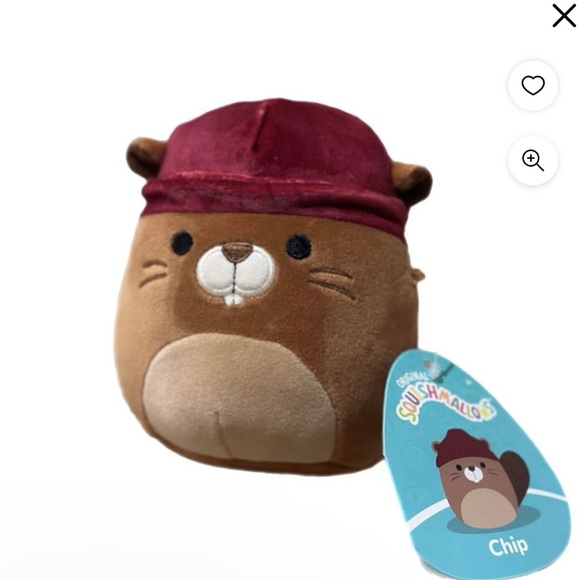 Squishmallows Original Chip The Beaver Soft Plush 8” Toy - Picture 2 of 4